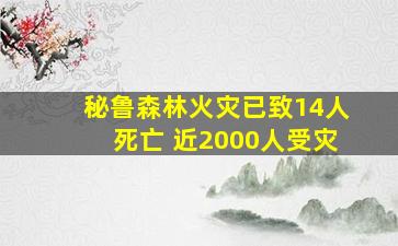 秘鲁森林火灾已致14人死亡 近2000人受灾